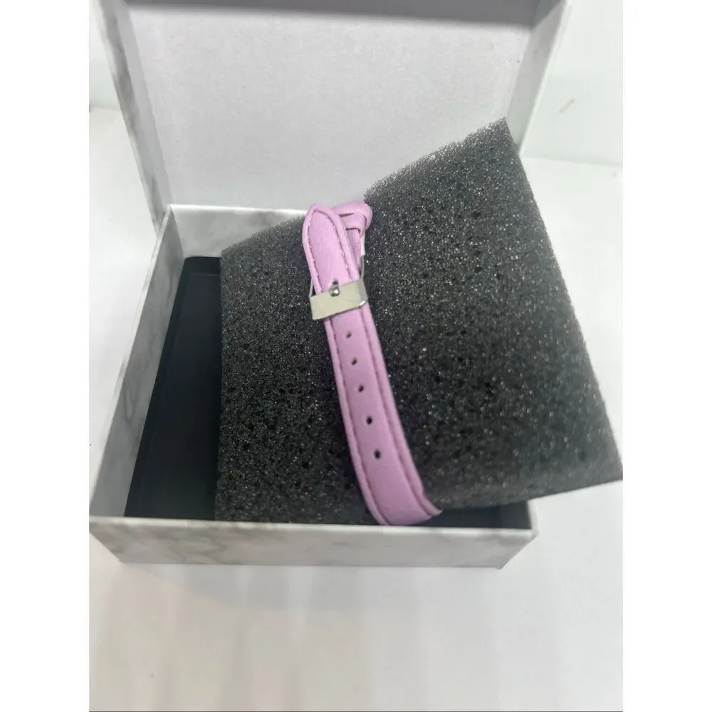 Kuromi Pink Watch Rose Gold Tone Crystal Bezel w/ Box NEW